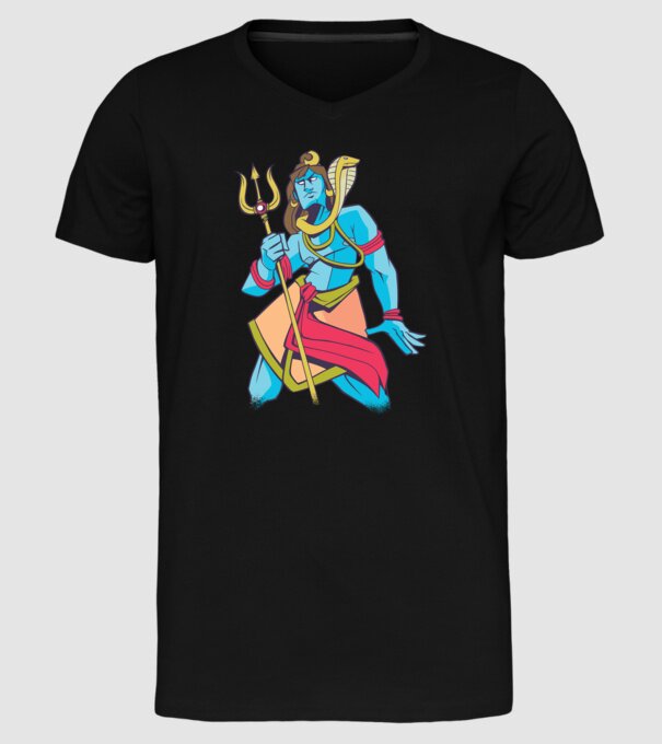 Shiva model negru pe tricou