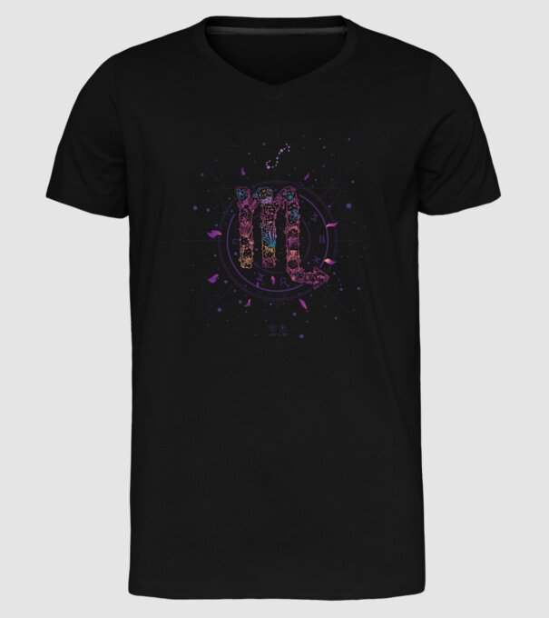 Scorpio Zodiac model negru pe tricou