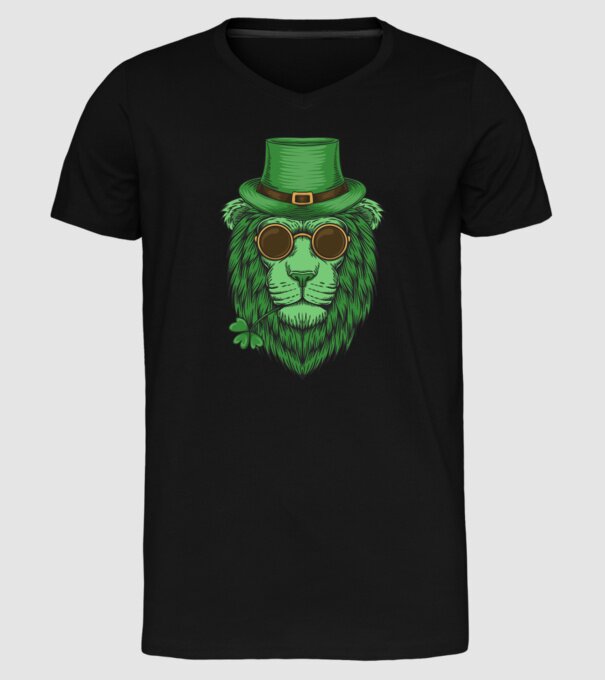 Sfântul Patrick Leu model negru pe tricou