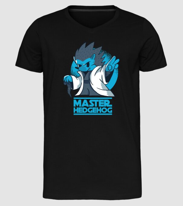 Maestru Arici model negru pe tricou