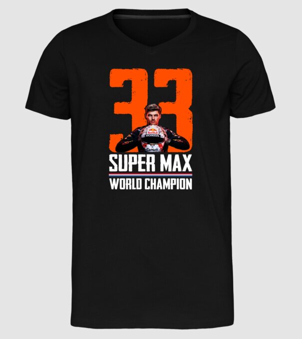 Super Max Formula 1 World Champion model negru pe tricou