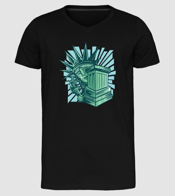 Statuia Libertății model negru pe tricou