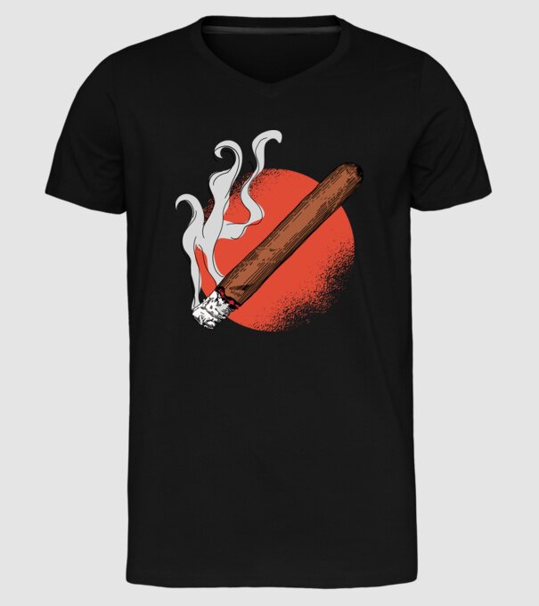 Trabuc model negru pe tricou