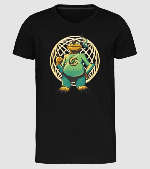 Leneș Super model negru pe tricou
