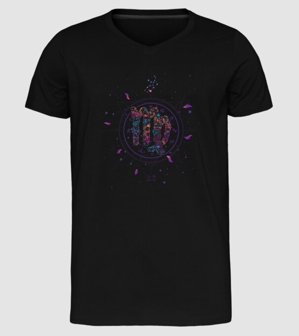 Virgo Zodiac model negru pe tricou