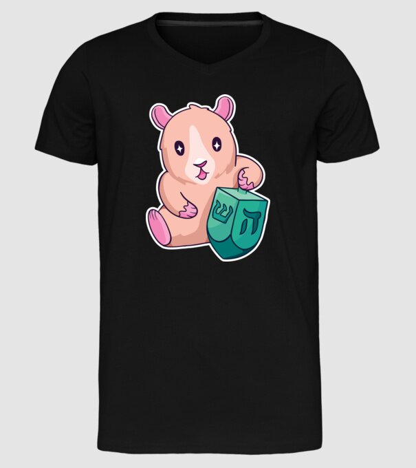 Porcușor de Guineea model negru pe tricou