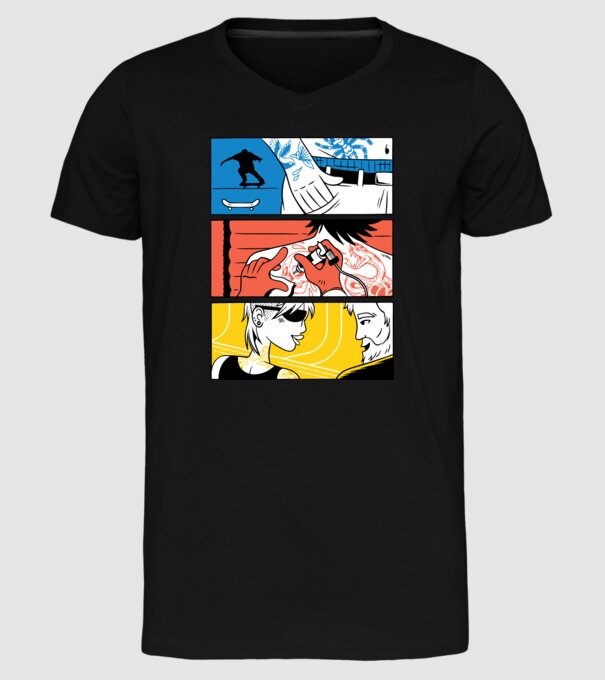 Tatuaj ilustrare model negru pe tricou
