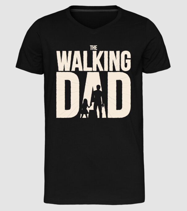 The Walking Dad model negru pe tricou