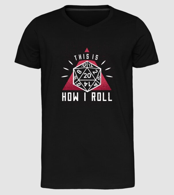 This is how I Roll - Joc de rol RPG model negru pe tricou