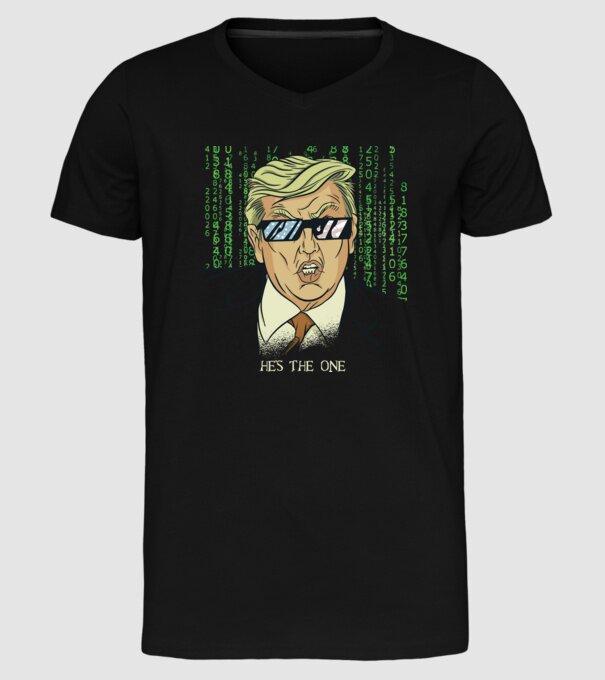 Trump Mátrix model negru pe tricou