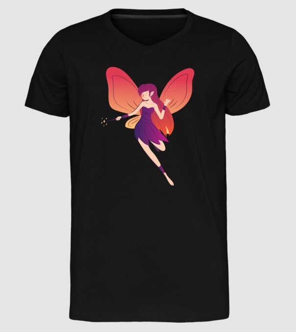 Magia zânelor model negru pe tricou