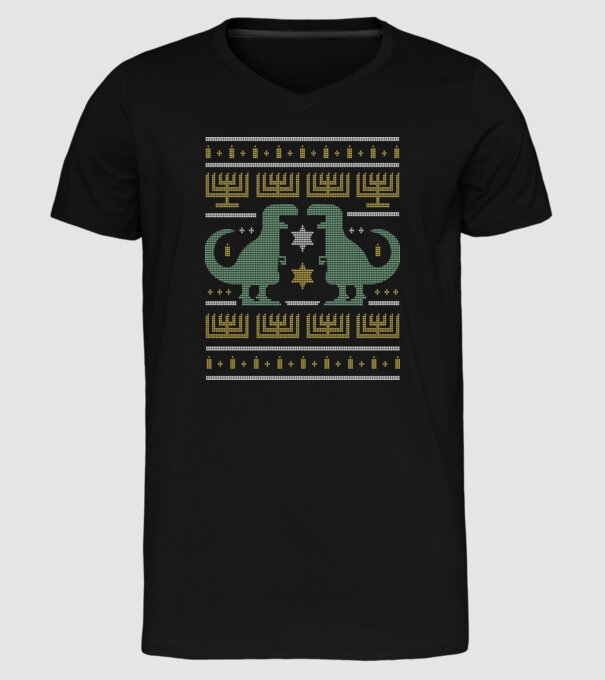 Dinozaur Pulover urât model negru pe tricou