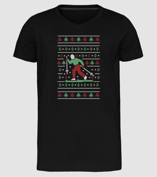 Schi fond Pulover urât model negru pe tricou