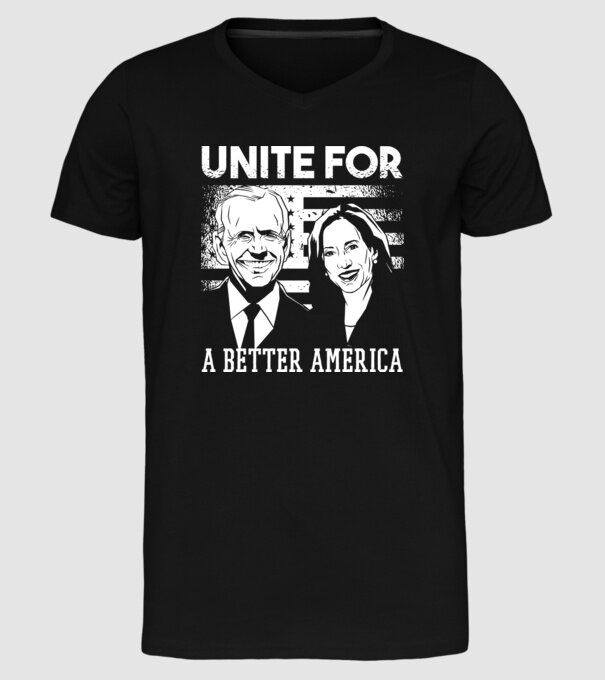 Unite for a better America - Biden Harris model negru pe tricou