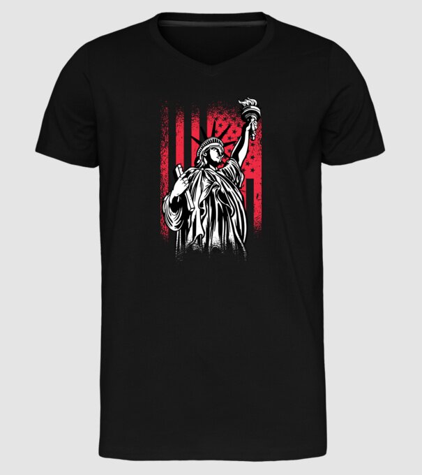 SUA Statuia Libertății model negru pe tricou