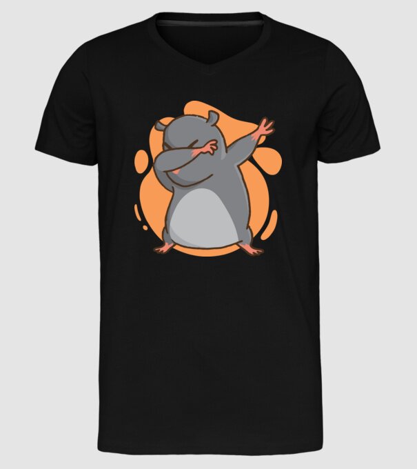 Cârtiță DAB model negru pe tricou
