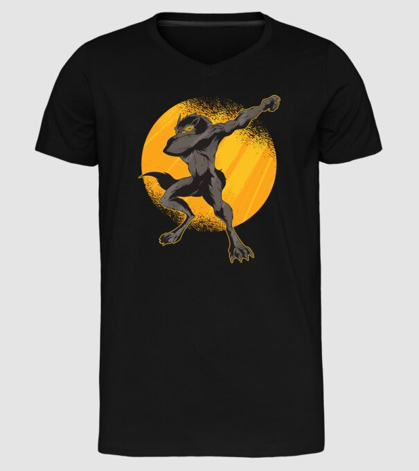 Vârcolac DAB model negru pe tricou