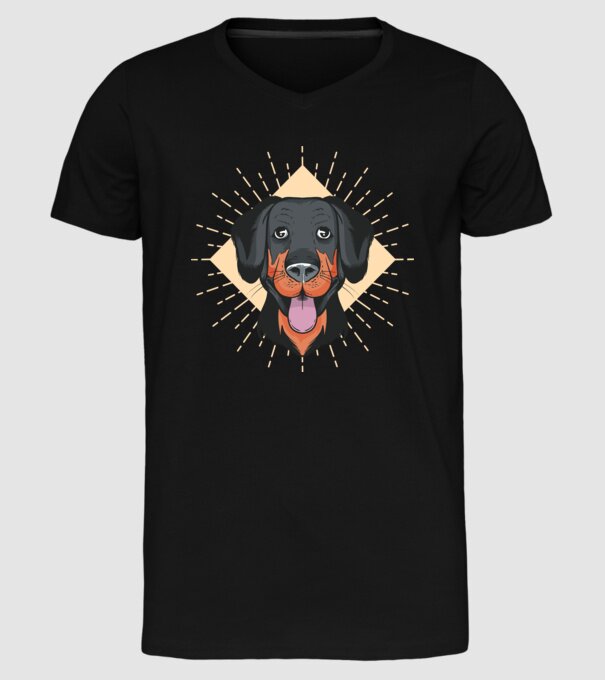 Cap Câine amuzant model negru pe tricou