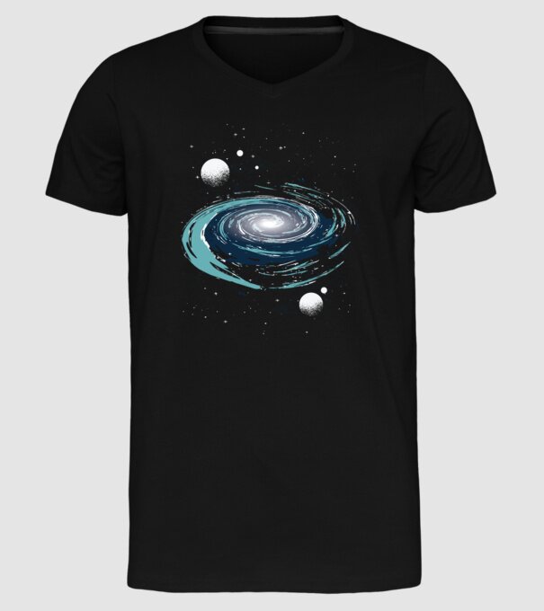 Spațiu model negru pe tricou