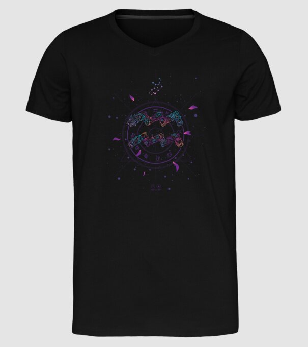 Aquarius Zodiac model negru pe tricou