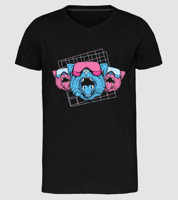 Pisicuțe VR model negru pe tricou