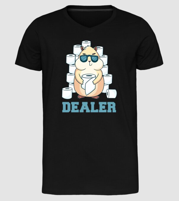 Dealer model negru pe tricou