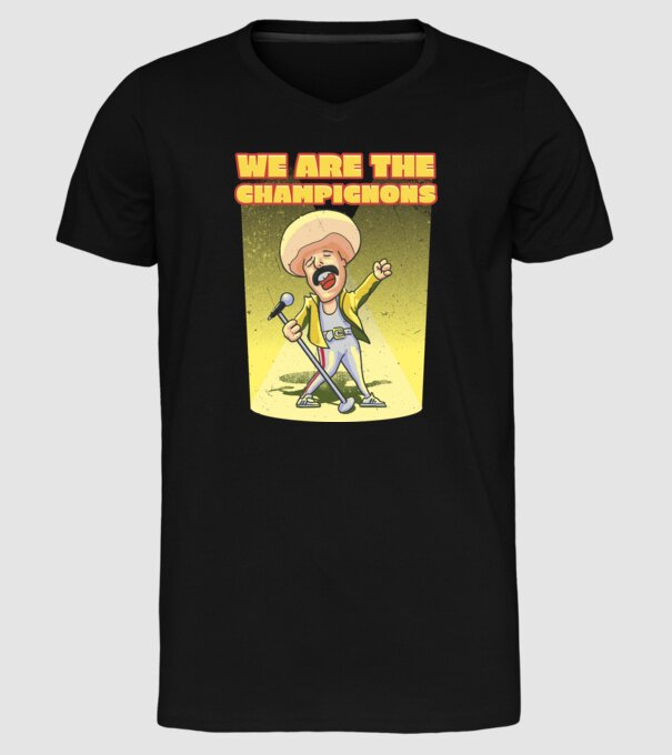 We are the Champignons Mercury model negru pe tricou