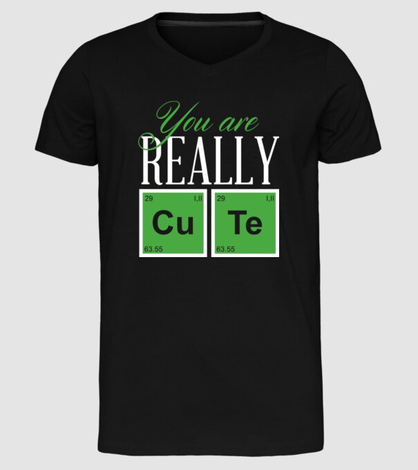 You are really cute model negru pe tricou