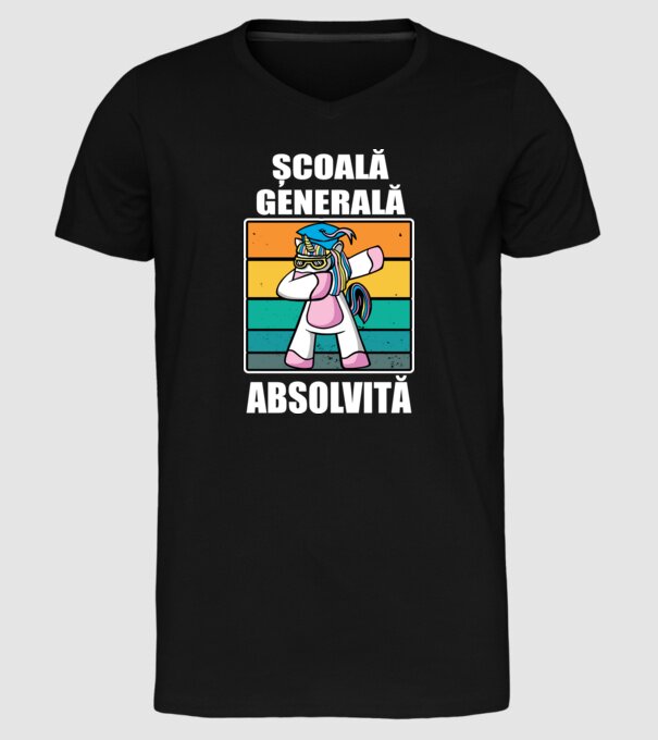 Absolvită școală generală model negru pe tricou
