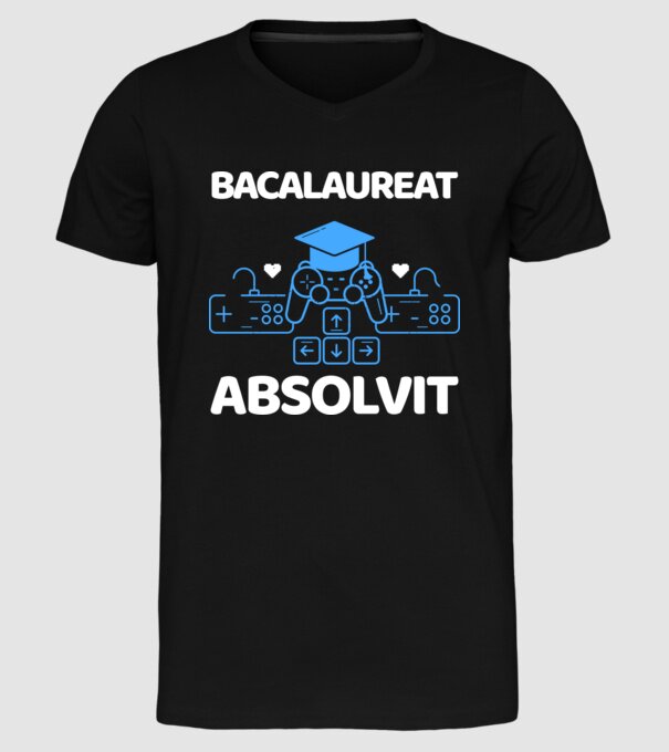 Bacalaureat absolvit model negru pe tricou