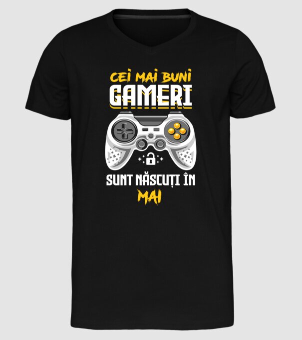 cei mai buni gameri sunt născuți în mai model negru pe tricou