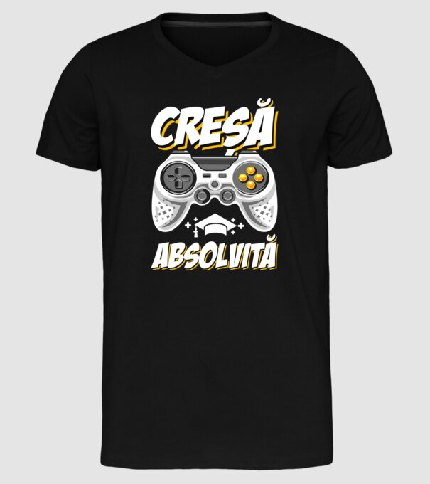 Gameri şcoală Creșă  model negru pe tricou