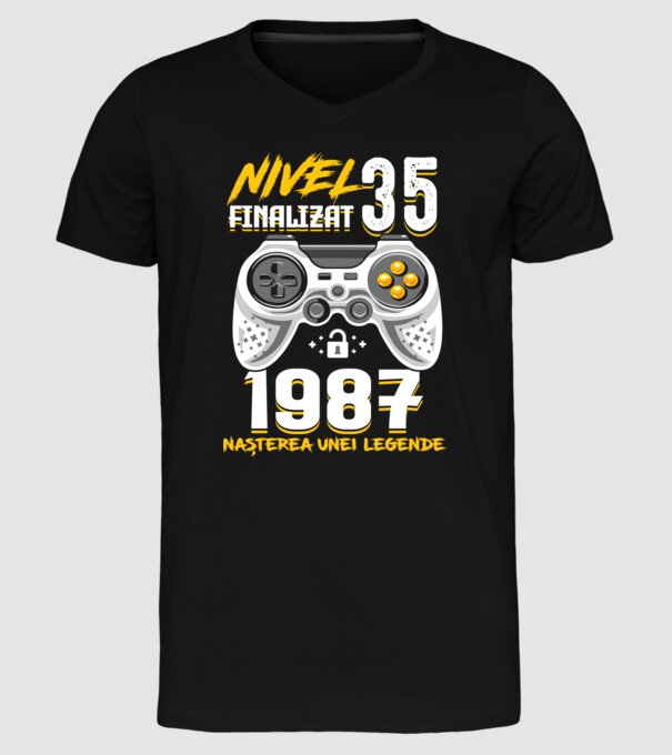 Nivel 35 finalizat. 1987 nașterea unei legende model negru pe tricou