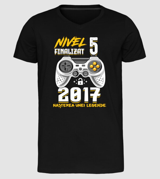 Nivel 5 finalizat. 2017 nașterea unei legende model negru pe tricou