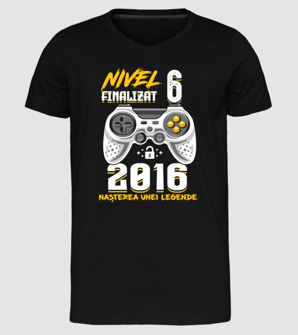 Nivel 6 finalizat. 2016 nașterea unei legende model negru pe tricou