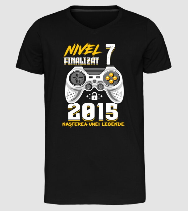 Nivel 7 finalizat. 2015 nașterea unei legende model negru pe tricou