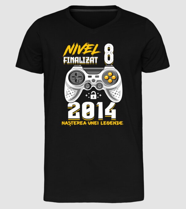 Nivel 8 finalizat. 2014 nașterea unei legende model negru pe tricou