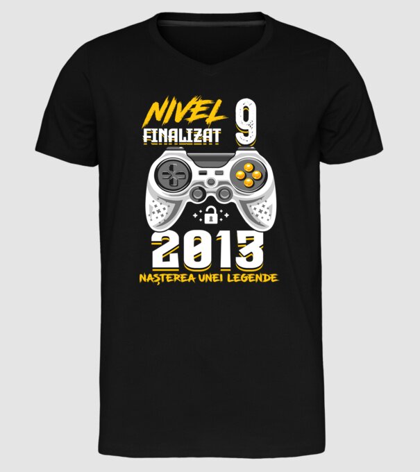 Nivel 9 finalizat. 2013 nașterea unei legende model negru pe tricou