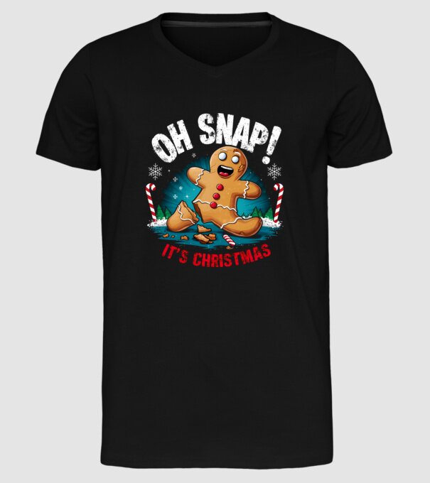 Oh snap! It's christmas Negru model negru pe tricou