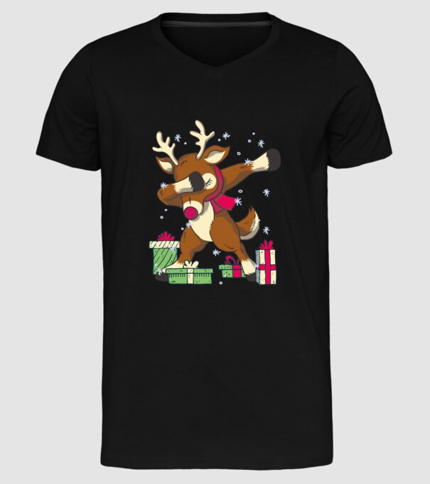 Rudolph DAB model negru pe tricou