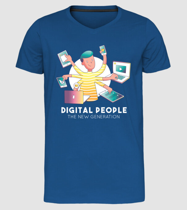 Oamenii multitasking sunt generația viitoare model albastru regal pe tricou