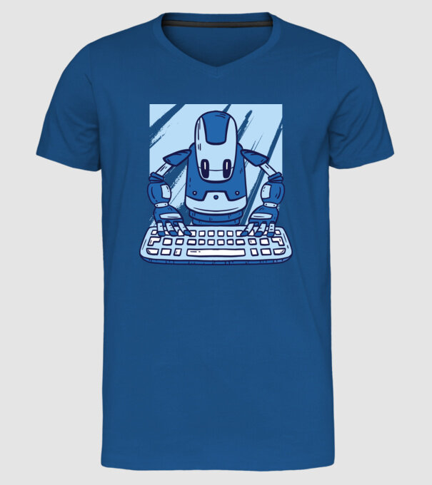 Automatizare robot model albastru regal pe tricou