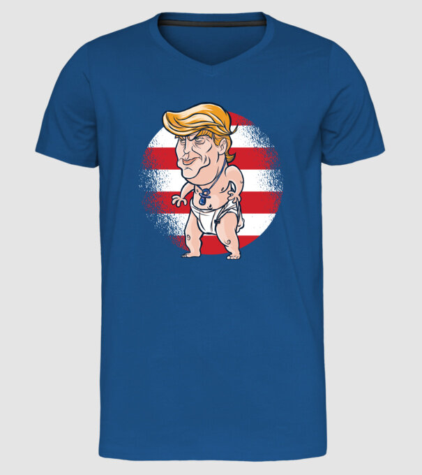 Trump Baby tricou amuzant model albastru regal pe tricou