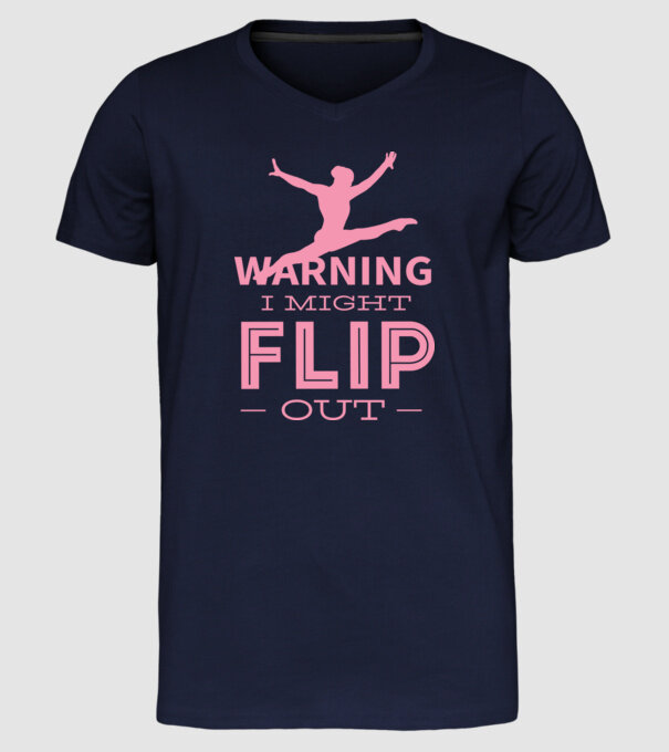 Gimnast model albastru închis pe tricou