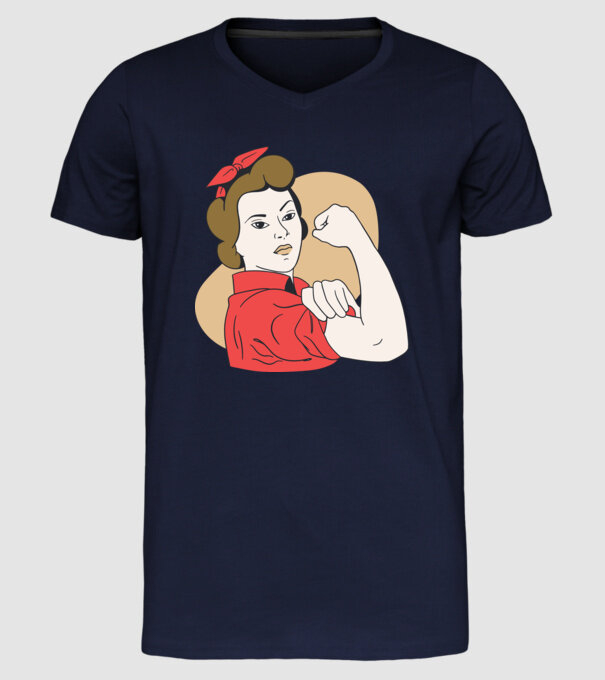 Emanciparea femeilor model albastru închis pe tricou