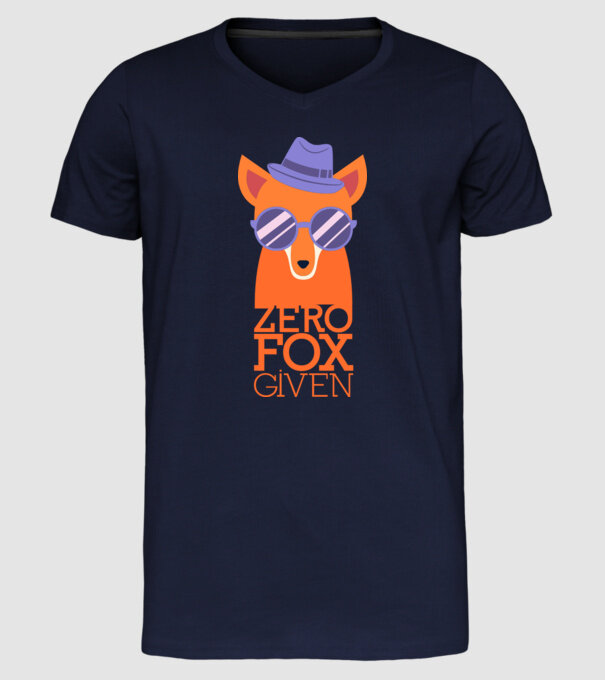 Zero Fox Given model albastru închis pe tricou