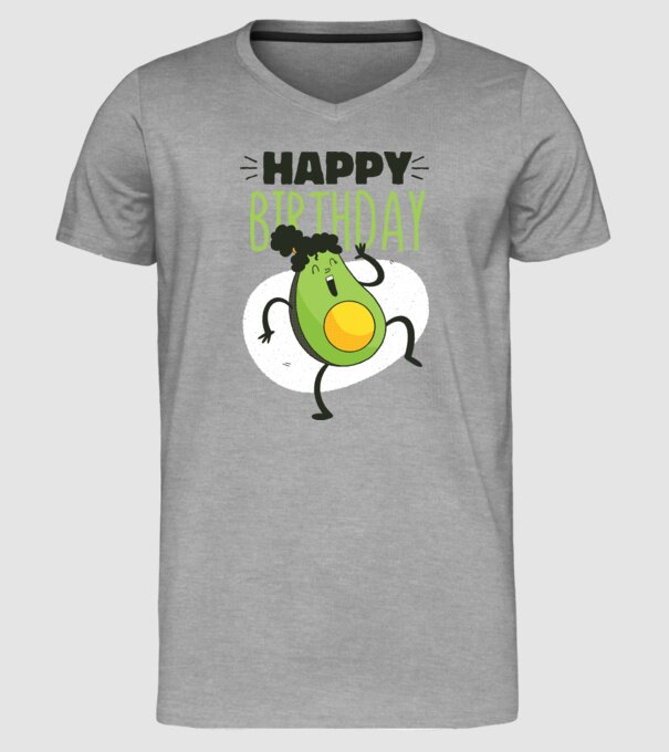 Avocado La mulți ani model gri pe tricou