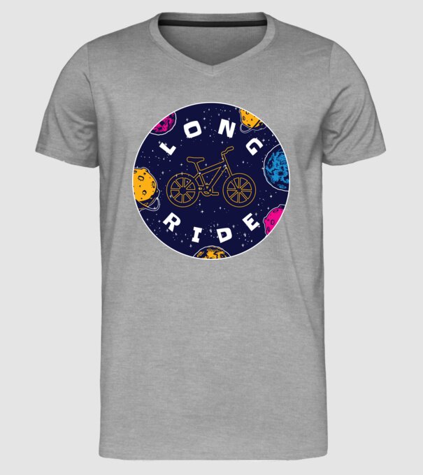 Spațiu cu bicicletă model gri pe tricou