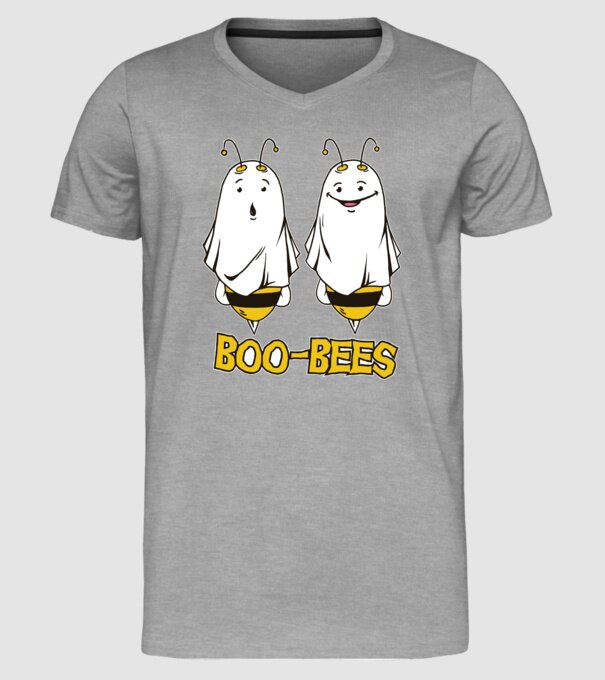 Boo Bees - Albine fantomă Halloween model gri pe tricou