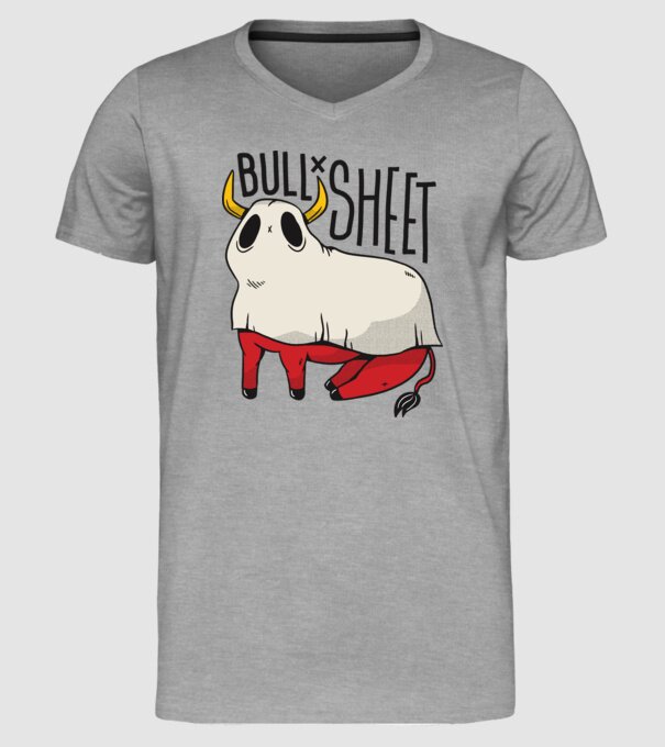 Bull sheet model gri pe tricou